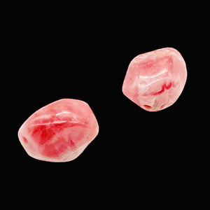 2 Magnificent Pink Rhodochrosite Nuggets Beads