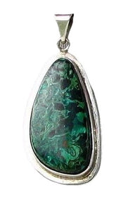 Stunning Chrysocolla in Sterling Silver Pendant 6839