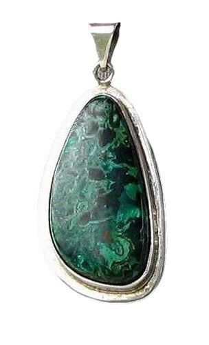 Stunning Chrysocolla in Sterling Silver Pendant 6839