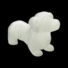 Load image into Gallery viewer, Dachhound Puppy Dog Carved Statue | 1 Figurine | | 40x17x25mm | Clear, White
