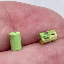 Load image into Gallery viewer, Gaspeite High Grade Tube Beads | 4x6mm | Green Brown | 2 Beads |
