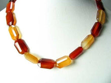 Load image into Gallery viewer, Premium! Faceted Natural Carnelian Agate 18x10x6mm Rectangular Half Strand
