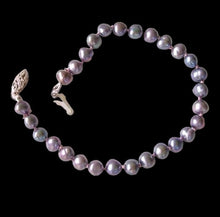 Load image into Gallery viewer, Blue Peacock Baroque Pearl Bracelet with Sterling Silver Clasp | 7" Length |
