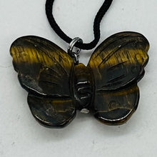 Load image into Gallery viewer, Tiger Eye Stone Butterfly Pendant | 1&quot; Long | Bronze | 1 Pendant Necklace |
