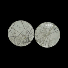 Load image into Gallery viewer, Tourmalated Clear Quartz Disc Pendant Bead | 30mm | 1 Bead |
