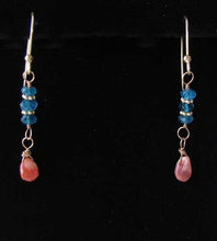Load image into Gallery viewer, Dazzle Blue Apatite and Opal 22K Vermeil Earrings 300490A
