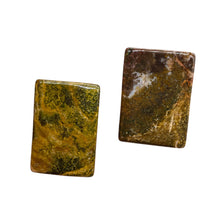 Load image into Gallery viewer, Wild Red Devil Jasper Rectangle Pendant Bead Pair | 38x25x6mm | 2 Beads |
