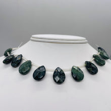 Load image into Gallery viewer, Green Kambaba Jasper Faceted Briolette Bead Strand 107304
