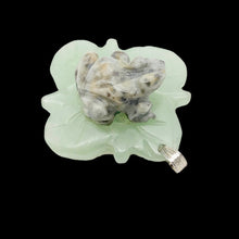 Load image into Gallery viewer, Ribbit 1 Lapis Frog On Aventurine Lily Pad Sterling Pendant | 28x28.5x11mm |
