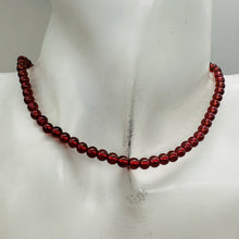 Load image into Gallery viewer, Champagne Garnet AAA 4mm Round Bead Dangle Earrings | 2" Long | Red |
