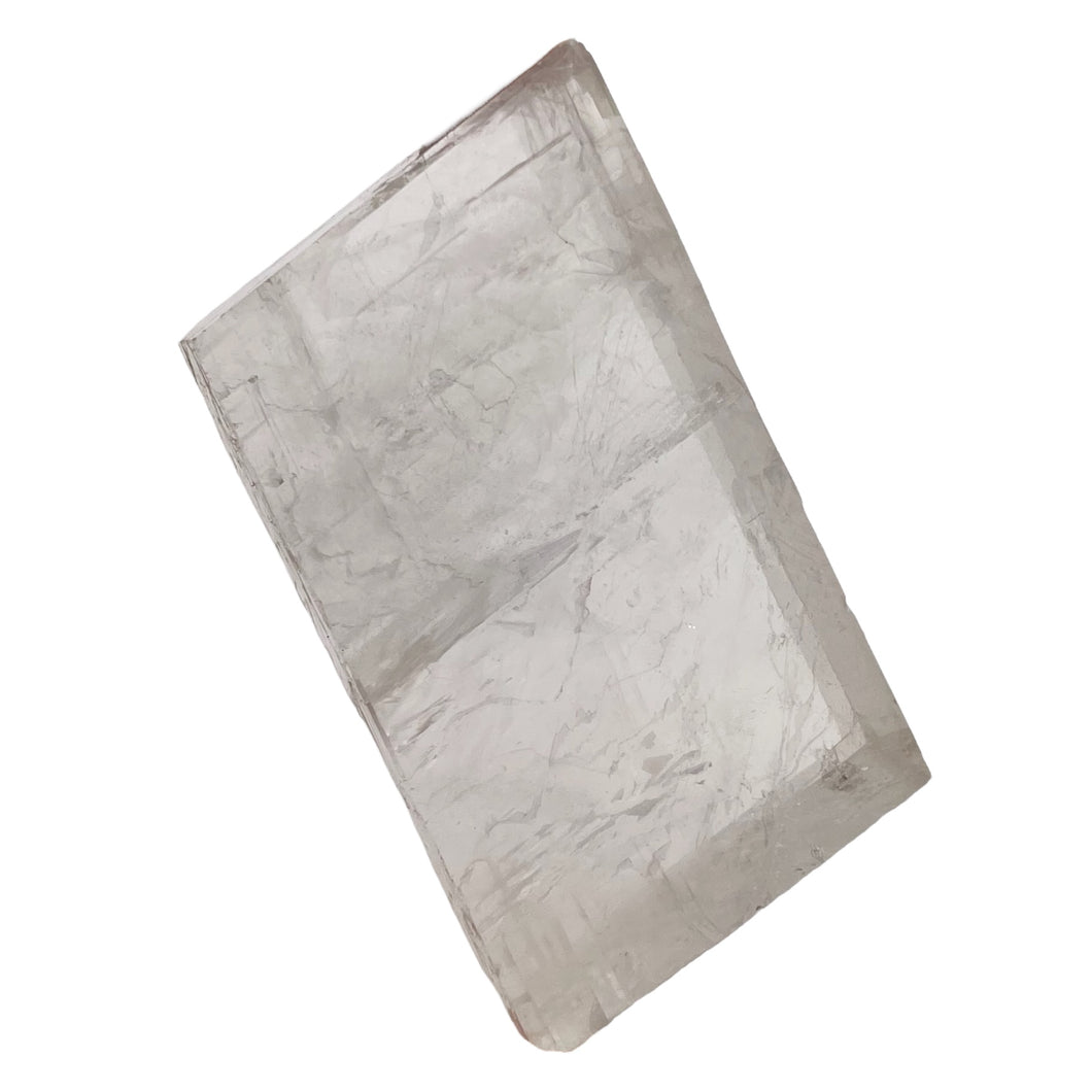 Optical Calcite Iceland Spar 65G Rectangular Display Prism | 32x30x18mm | Clear|