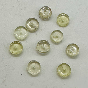 Citrine from Brazil Faceted Rondelle Beads | 6x2mm | Yellow | 10 Beads |