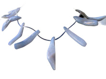 Load image into Gallery viewer, Natural Blue Chalcedony Bead Strand | 471cts | 30x25x11 to 33x18x6mm | 11 Beads|
