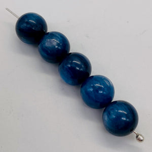 Kyanite AAA 16" Round Bead Strand | 10 to 11mm | Flashing Blue | 39 Beads |