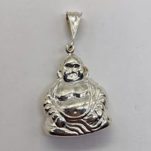 Load image into Gallery viewer, Sitting Sterling Silver Buddha Pendant | 1 1/2&quot; Long | Silver | 1 Charm |
