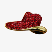 Load image into Gallery viewer, Society Designer Hat Brooch | 67x30x6mm | Sparkling Red | 1 Brooch |
