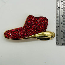 Load image into Gallery viewer, Society Designer Hat Brooch | 67x30x6mm | Sparkling Red | 1 Brooch |
