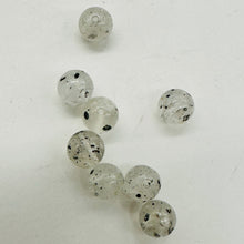 Load image into Gallery viewer, Tourmalinated Quartz Bead Parcel |7mm | 2 1/4&quot; Long | Clear, Black | 8 Beads |
