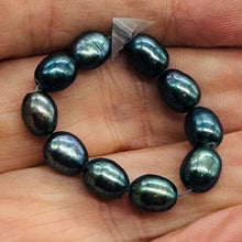 Load image into Gallery viewer, Fresh Water Perfect Beauties Pearl Parcel | 8x6mm|Midnight Ocean Blue|10 Pearls|
