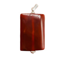 Load image into Gallery viewer, Carnelian Rectangle Cut 14kgf Pendant | 2&quot; Long | 37x22mm (Carnelian) | Orange |
