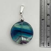 Load image into Gallery viewer, Fluorite Aurora Borealis Sterling Silver Pendant | 1 1/2&quot; Long | Blue/Purple |
