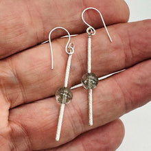 Load image into Gallery viewer, Sparkling Actinolite Quartz Sterling Silver Earrings | 2&quot; long | 1 Pair |
