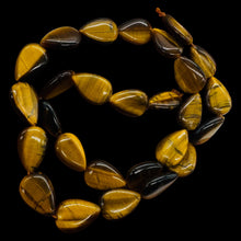 Load image into Gallery viewer, Shimmering Tigereye Teardrop 15x10mm Bead Strand 110242
