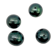 Load image into Gallery viewer, 4 FW Pearls Midnight 9-10x9.5mm Emerald Green Beads 9444
