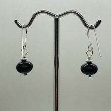 Load image into Gallery viewer, Rainbow Obsidian Round Bead and Sterling Silver Earrings

