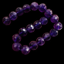 Load image into Gallery viewer, Amethyst AAA Faceted Round Bead Half Strand | 10mm | Purple | 20 Beads |
