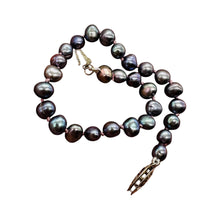 Load image into Gallery viewer, Blue Peacock Baroque Pearl Bracelet with Sterling Silver Clasp | 7" Length |
