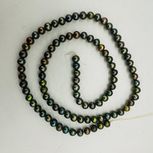Load image into Gallery viewer, Blue Purple Peacock Freshwater Pearl Beads 5mm Round 90 Pearls Jewelry Making
