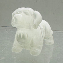 Load image into Gallery viewer, Dachhound Puppy Dog Carved Statue | 1 Figurine | | 40x17x25mm | Clear, White

