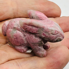 Load image into Gallery viewer, Rhodonite Timid Carved Rabbit Sculpture | 1 Figurine |
