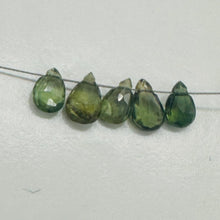 Load image into Gallery viewer, Sapphire AAA Faceted 2.2cts Parcel Briolette Beads | 6x4 to 5x4mm | Green | 5 |
