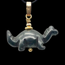 Load image into Gallery viewer, Hematite Diplodocus Dinosaur with 14K Gold-Filled Pendant 509259HMG
