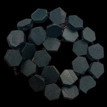 Load image into Gallery viewer, Black Stone - Africa Hexagon Bead Strand | 17x15x5mm | Black Matte | 22 Beads |
