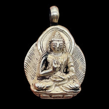 Load image into Gallery viewer, Sitting Sterling Silver Buddha Pendant | 1 1/4&quot; Long | Silver | 1 Charm |
