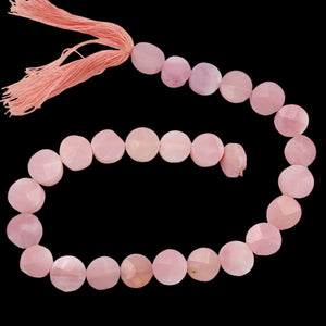 Natural Pink Peruvian Opal Coin Bead 7 inch Strand 7575