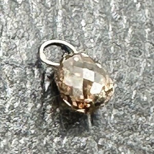 0.53cts Champagne Diamond Brio & 18K White Pendant 9817F