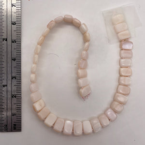 Mother of Pearl Double Drilled 16" Strand Rectangle Cut| 8x5x3mm| Pink| 80 Beads