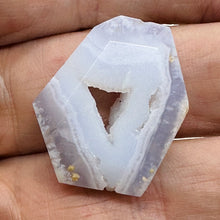 Load image into Gallery viewer, Chalcedony Druzy 35ct Designer Cut Pendant Bead| 29x22x7mm| Blue|1 Pendant Bead|
