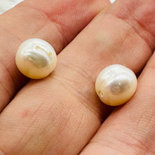 Load image into Gallery viewer, Heavenly Two Creamy Chinese Freshwater Pearl Beads | 9.5mm | 2 Pearls |

