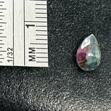 Load image into Gallery viewer, Ruby Zoisite Exquisite Flat Pear Briolette Beads | 8x6x3mm| Green, Red| 2 Beads|
