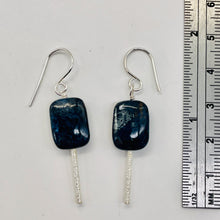 Load image into Gallery viewer, Pietersite Rectangle Bead Sterling Silver Earrings | 1 3/4&quot; | Black Blue |
