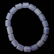 Load image into Gallery viewer, Blue Lace Agate 7&quot; Strand Tube Beads| 10x7mm | Blue | 18 Beads |
