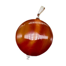 Load image into Gallery viewer, Carnelian 2&quot; Long Round Pendant | 40mm (Carnelian) | Orange | 1 Pendant |
