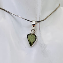 Load image into Gallery viewer, Moldavite 8.88ct Sterling Silver Heart Pendant | 3/4&quot; Long | Green | 1 Pendant |
