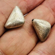 Load image into Gallery viewer, Designer Brushed Sterling Silver Triangle 2 Gram Bead | 17.5x11x8mm | 2 beads |

