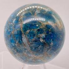 Load image into Gallery viewer, Apatite 254g Meditation Sphere | 2.19&quot; | 55mm | Blue, White | 1 Display Specimen
